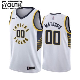 Camiseta Niños NBA Indiana Pacers Bennedict Mathurin 00 2022-23 Nike Association Edition Blanco Swingman